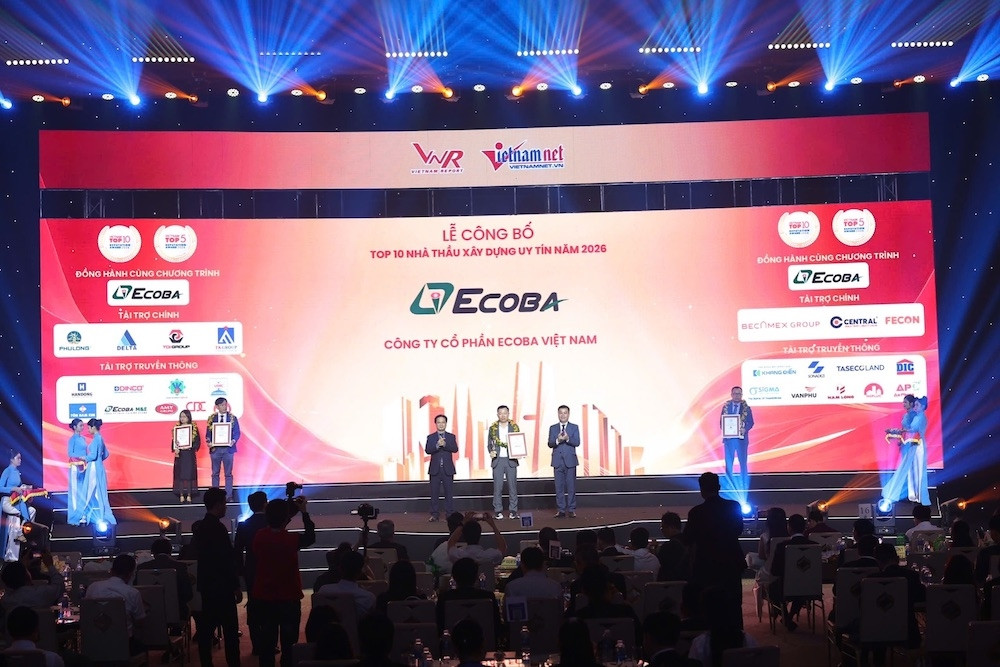 Ecoba Việt Nam lọt Top 5 Nhà thầu xây dựng uy tín năm 2026