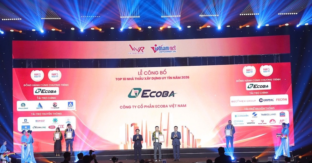 Ecoba Việt Nam lọt Top 5 Nhà thầu xây dựng uy tín năm 2026