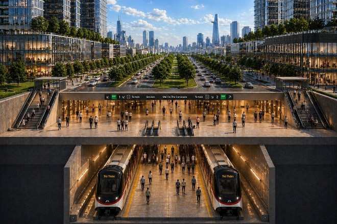 Metro Bến Thành - Thủ Thiêm xuyên lòng sông Sài Gòn, ga ngầm sâu kỷ lục 33m