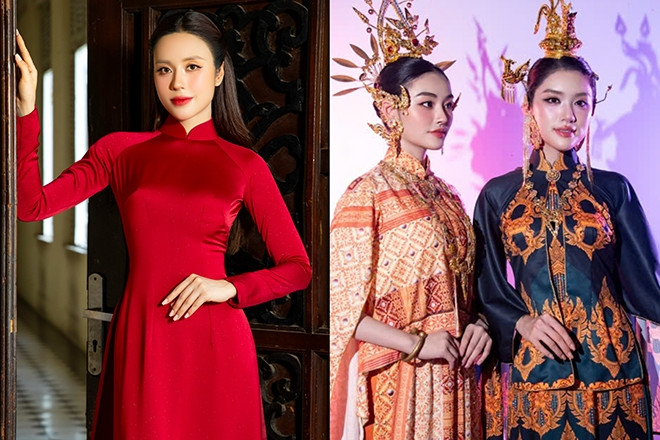 Tô Diệp Hà yêu kiều áo dài đỏ, hoa hậu Phương Oanh, Yến Nhi hóa 'nàng thơ'