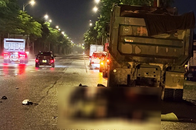 Tai nạn giao thông giữa lúc trời mưa giông ở Hà Nội, 2 người tử vong tại chỗ