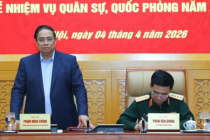 Thủ tướng Phạm Minh Chính làm việc với Thường vụ Quân ủy Trung ương