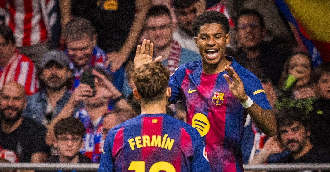 Rashford lập đại công, Barca ngược dòng hạ Atletico