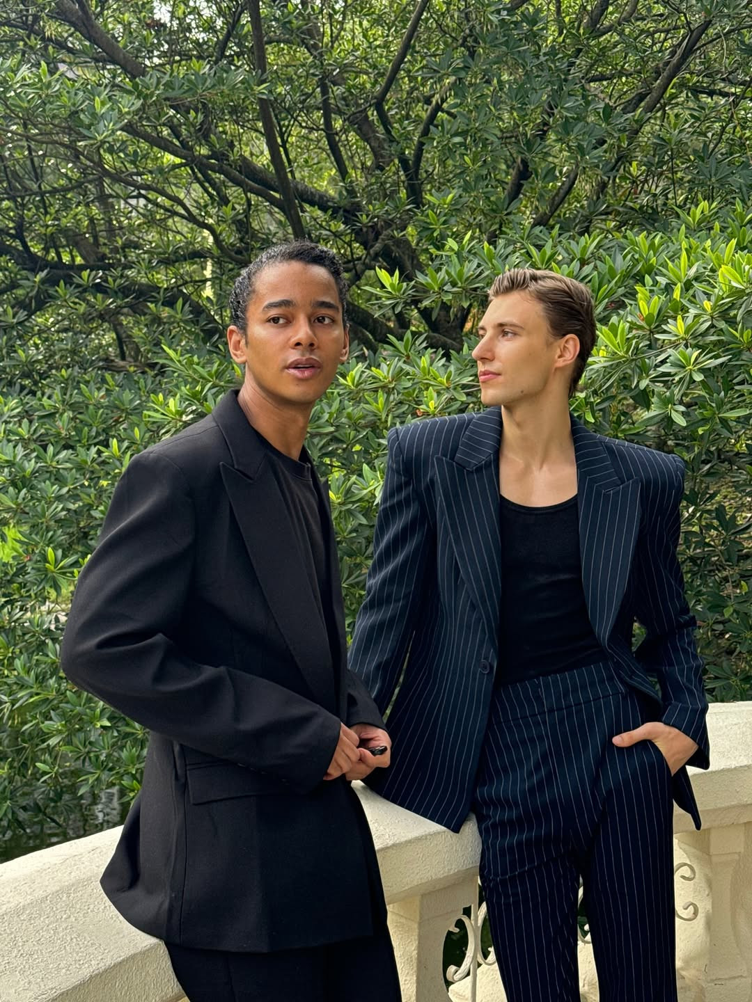 Stroll around the garden 🕊️Suits from @saltmurphy.jpg