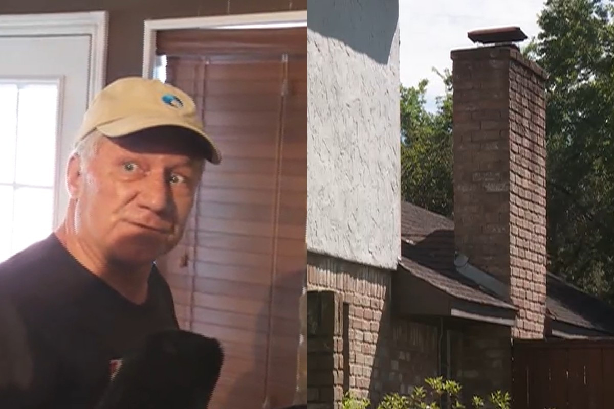 Cặp vợ chồng hốt hoảng phát hiện kẻ trộm mắc kẹt trong ống khói