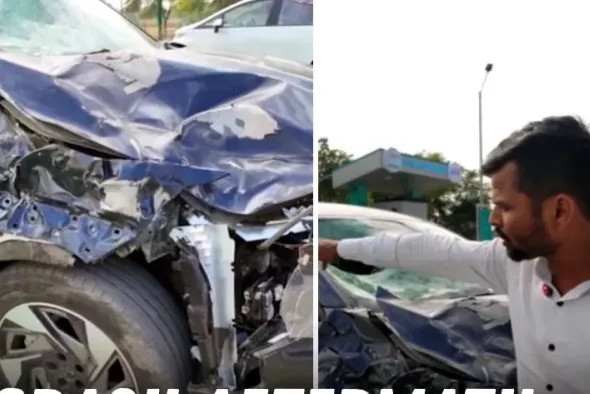 Xe SUV điện biến dạng sau tai nạn vẫn hoạt động bình thường gây sốt