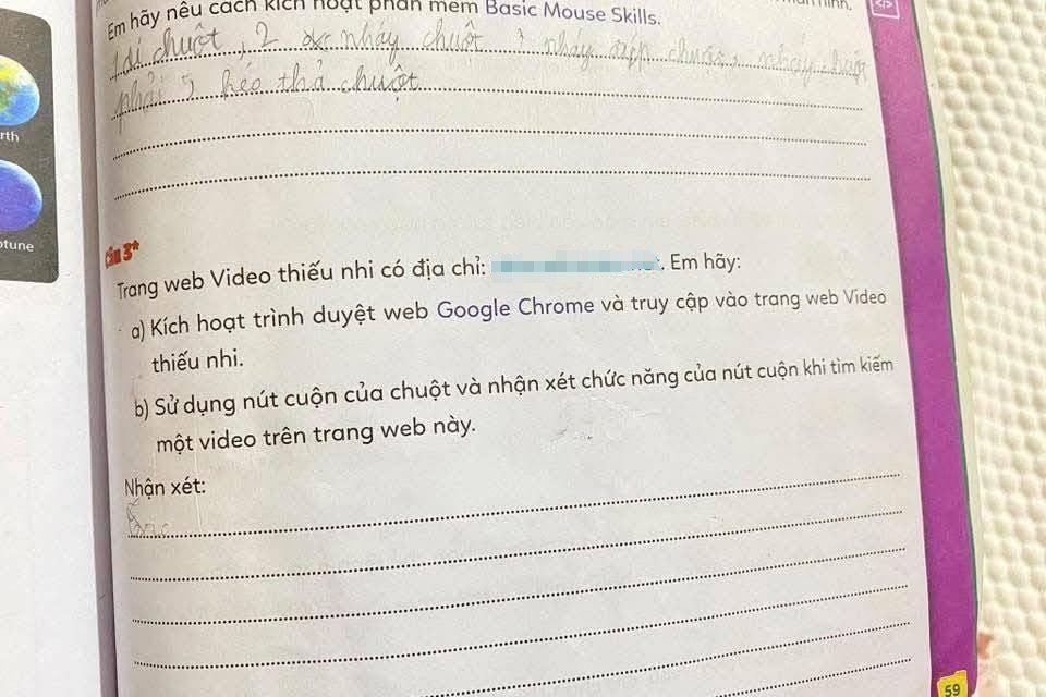  Chủ biên phản hồi về cuốn Tin học lớp 3 có đường link 'web đen' 