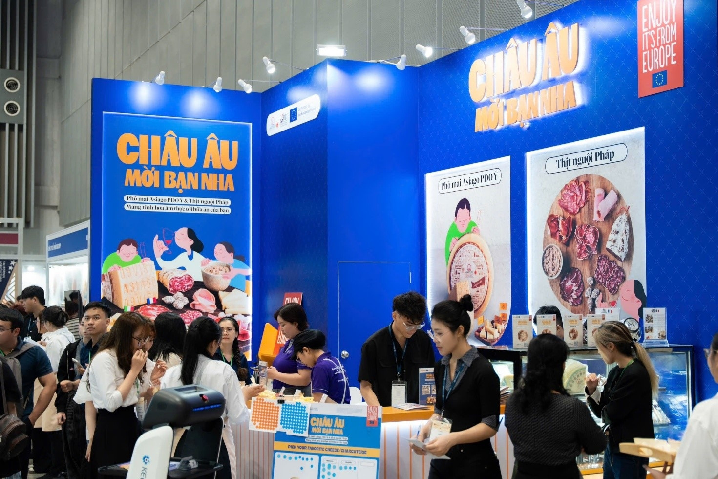 Triển lãm FHV 2026: Phô mai Asiago PDO, thịt nguội châu Âu hút khách Việt Nam