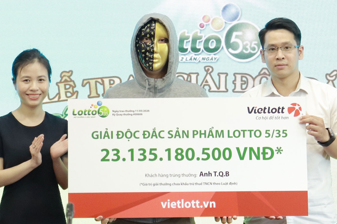 Nhân viên ngân hàng mất ngủ vì trúng độc đắc Vietlott hơn 23 tỷ đồng