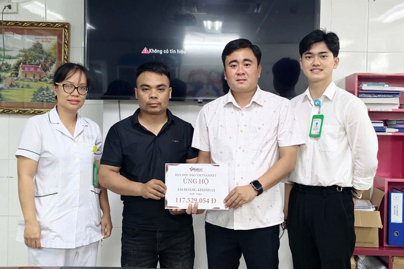 Bạn đọc giúp đỡ em Hoàng Khánh Ly ở Phú Thọ bị tai nạn hơn 117 triệu đồng