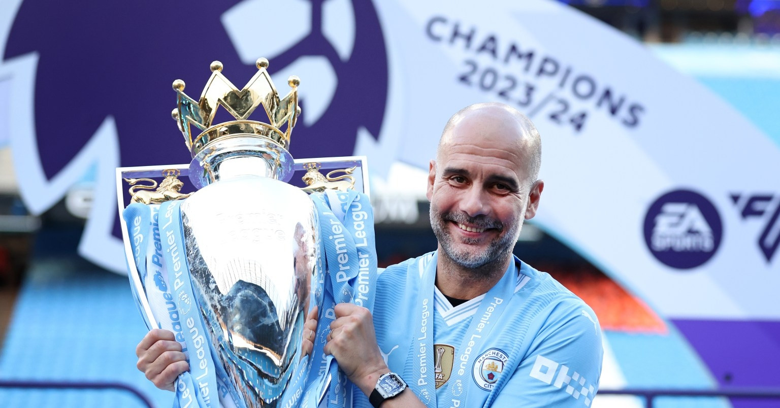 Pep Guardiola chia tay Man City sau vòng 38 Ngoại hạng Anh