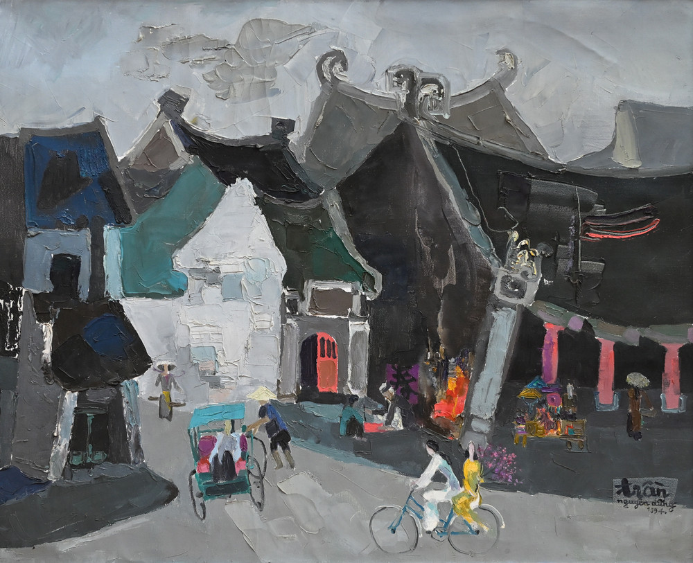 Đền Bạch Mã Hàng Buồm 67x84 Sơn Dầu 1994.jpg