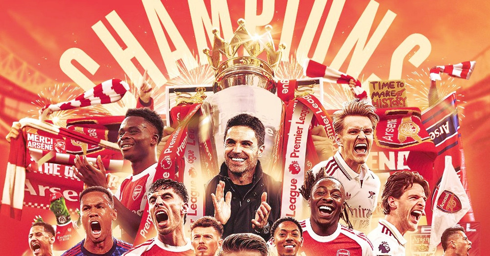 Arsenal vô địch Ngoại hạng Anh sau 22 năm chờ đợi