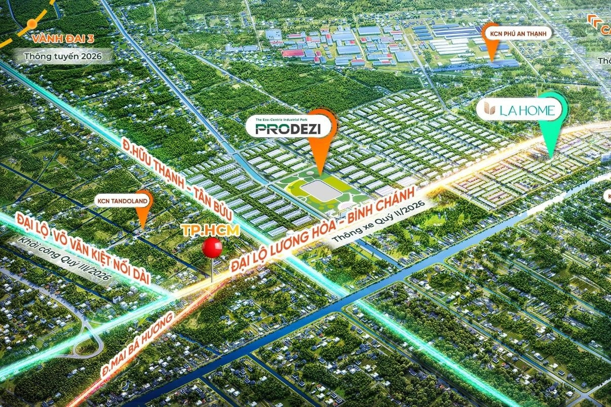Dòng vốn đầu tư bất động sản dịch chuyển về đô thị vệ tinh phía tây TP.HCM