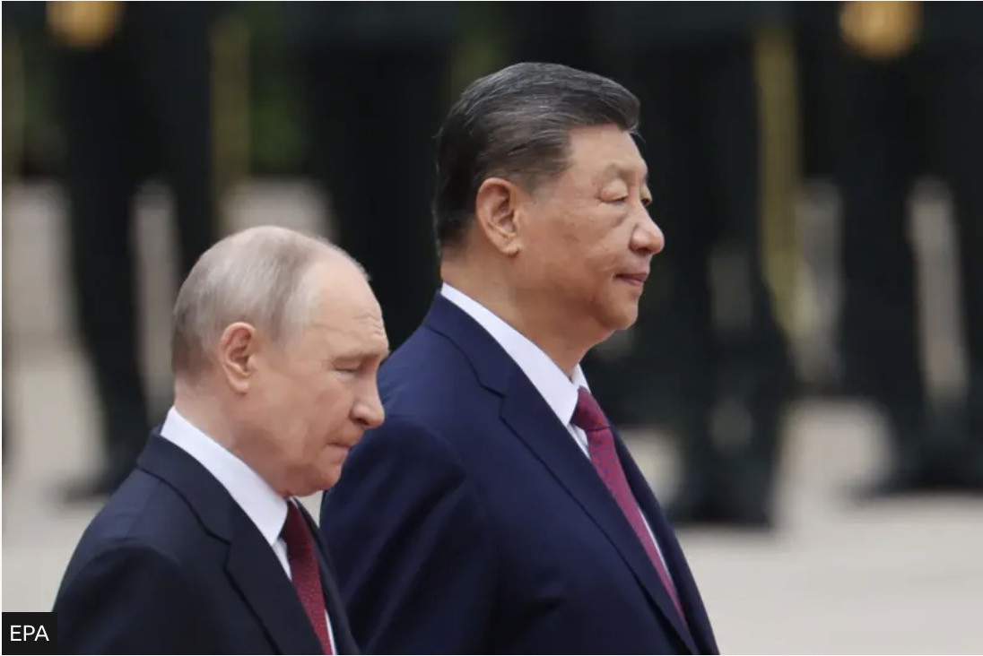 Tập Cận Bình và Putin. Ảnh: EPA