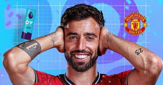 Bruno Fernandes của MU chiến thắng Cầu thủ hay nhất Ngoại hạng Anh