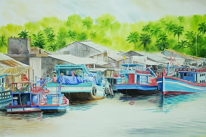 Họa sĩ 8X gây ấn tượng với 'Non nước thanh bình'