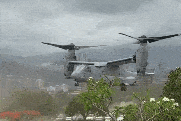 'Chim ưng biển' Osprey của Mỹ diễn tập tại thủ đô Venezuela
