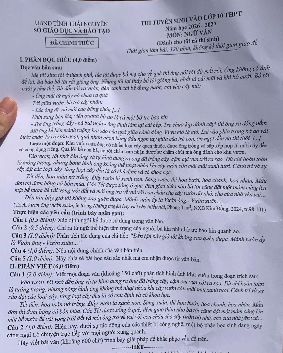đề Văn thi lớp 10 Thái Nguyên.jpg