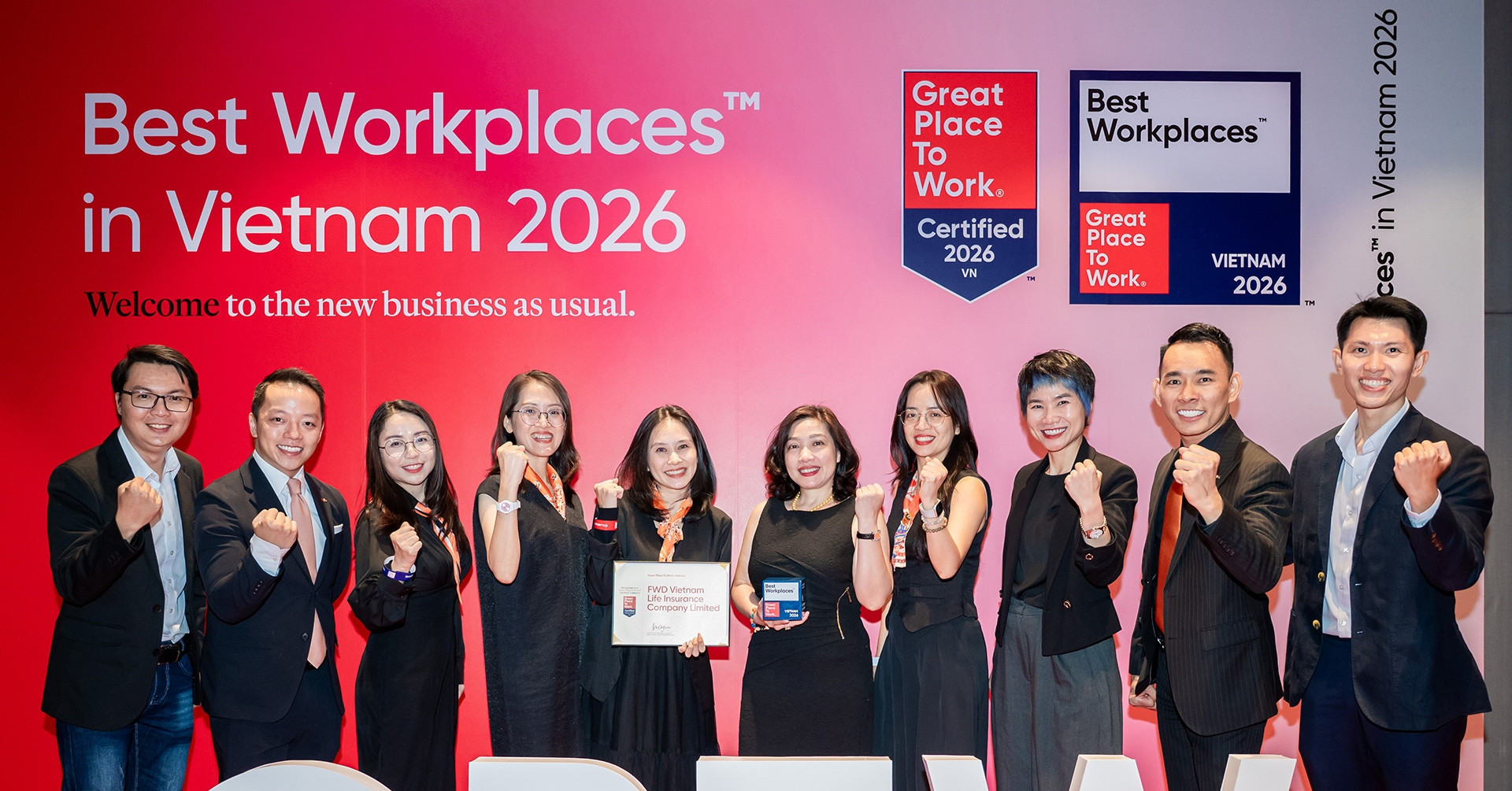 FWD Việt Nam - dấu ấn 10 năm với giải thưởng Best Workplaces in Vietnam 2026