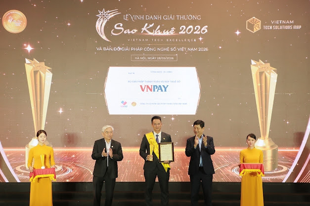 Bộ giải pháp Thanh toán và Nộp thuế số của VNPAY đạt Top 10 Sao Khuê 2026