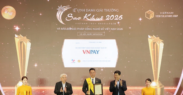 Bộ giải pháp Thanh toán và Nộp thuế số của VNPAY đạt Top 10 Sao Khuê 2026