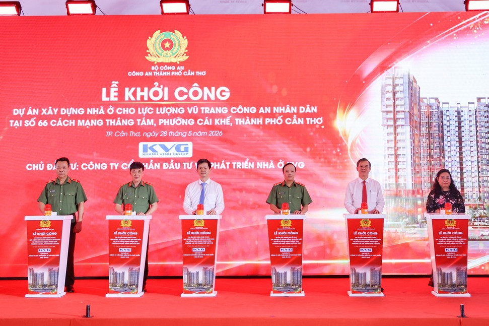 Khởi công khu nhà ở hơn 1.800 tỷ đồng cho lực lượng công an ở Cần Thơ
