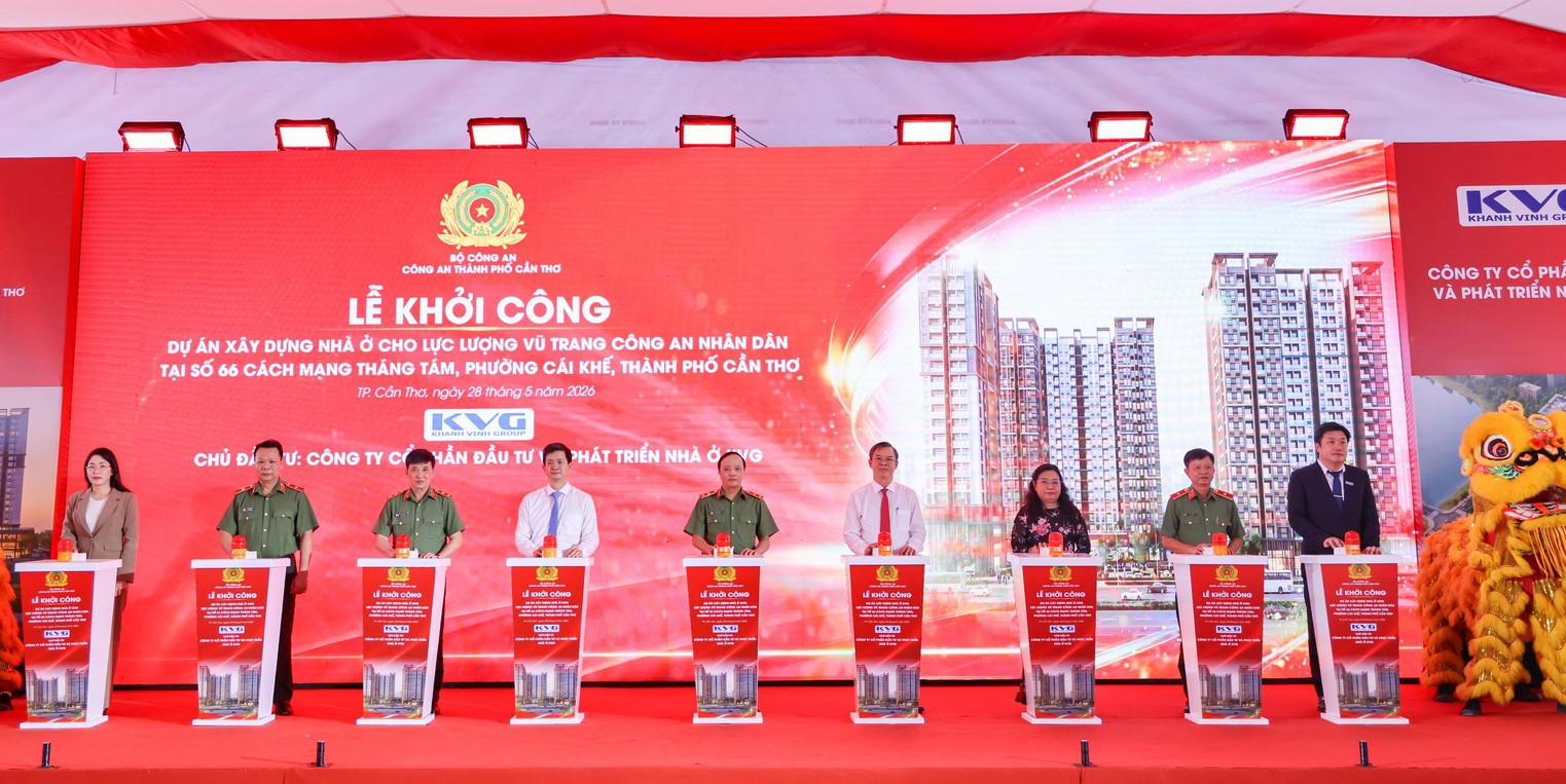 Khởi công khu nhà ở hơn 1.800 tỷ đồng cho lực lượng công an ở Cần Thơ