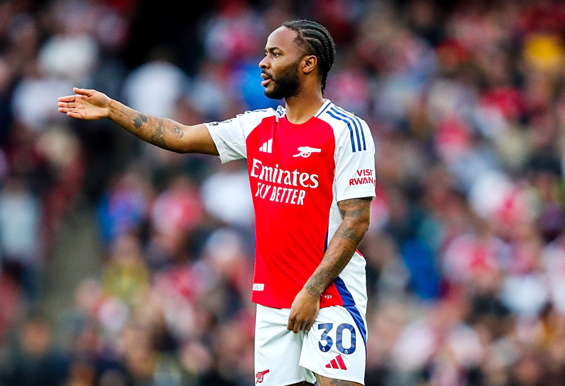 raheem sterling arsenal reacts during premier.jpg