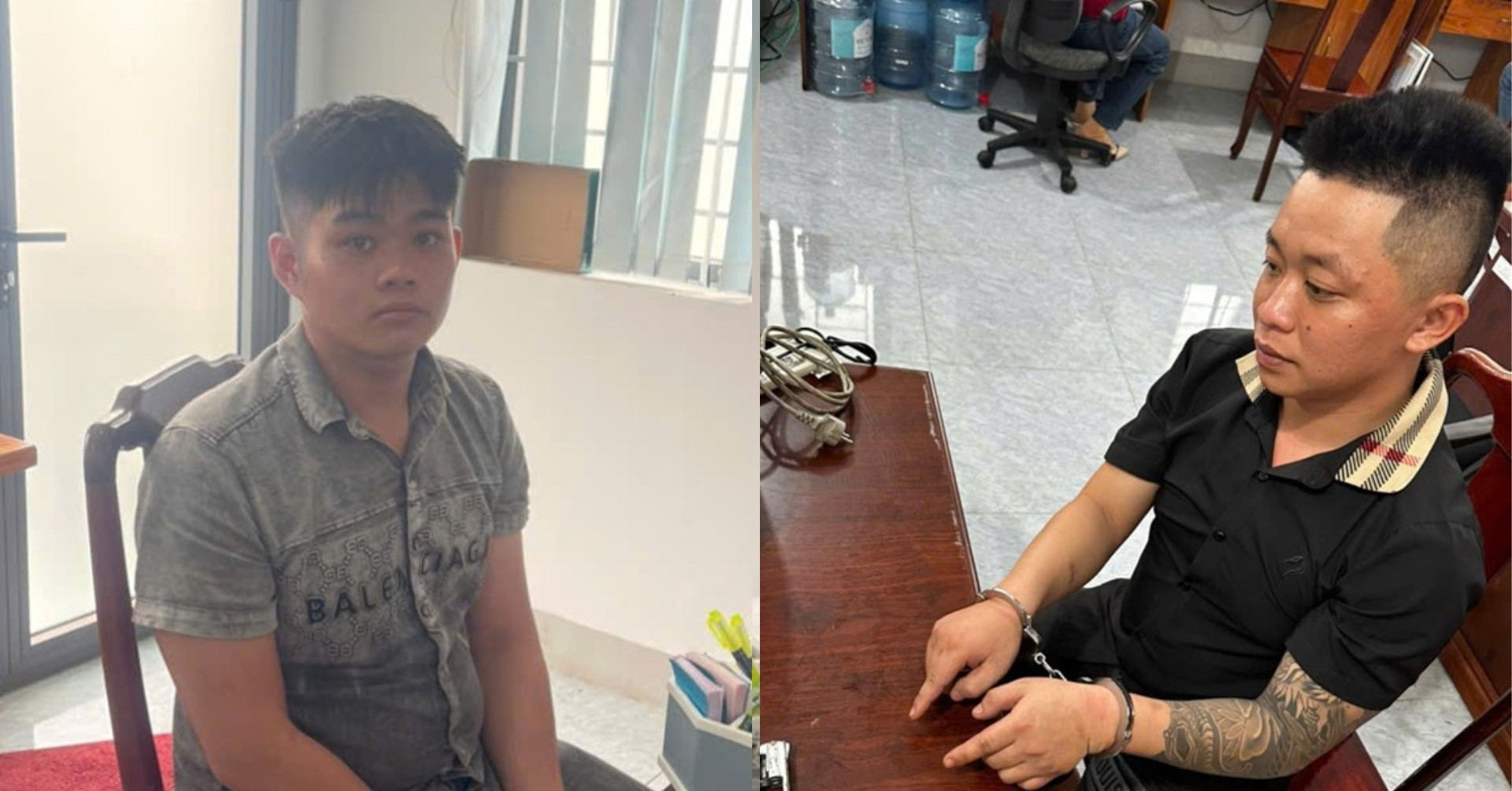 Mang súng đi uống cà phê, hai thanh niên bị trinh sát bắt quả tang
