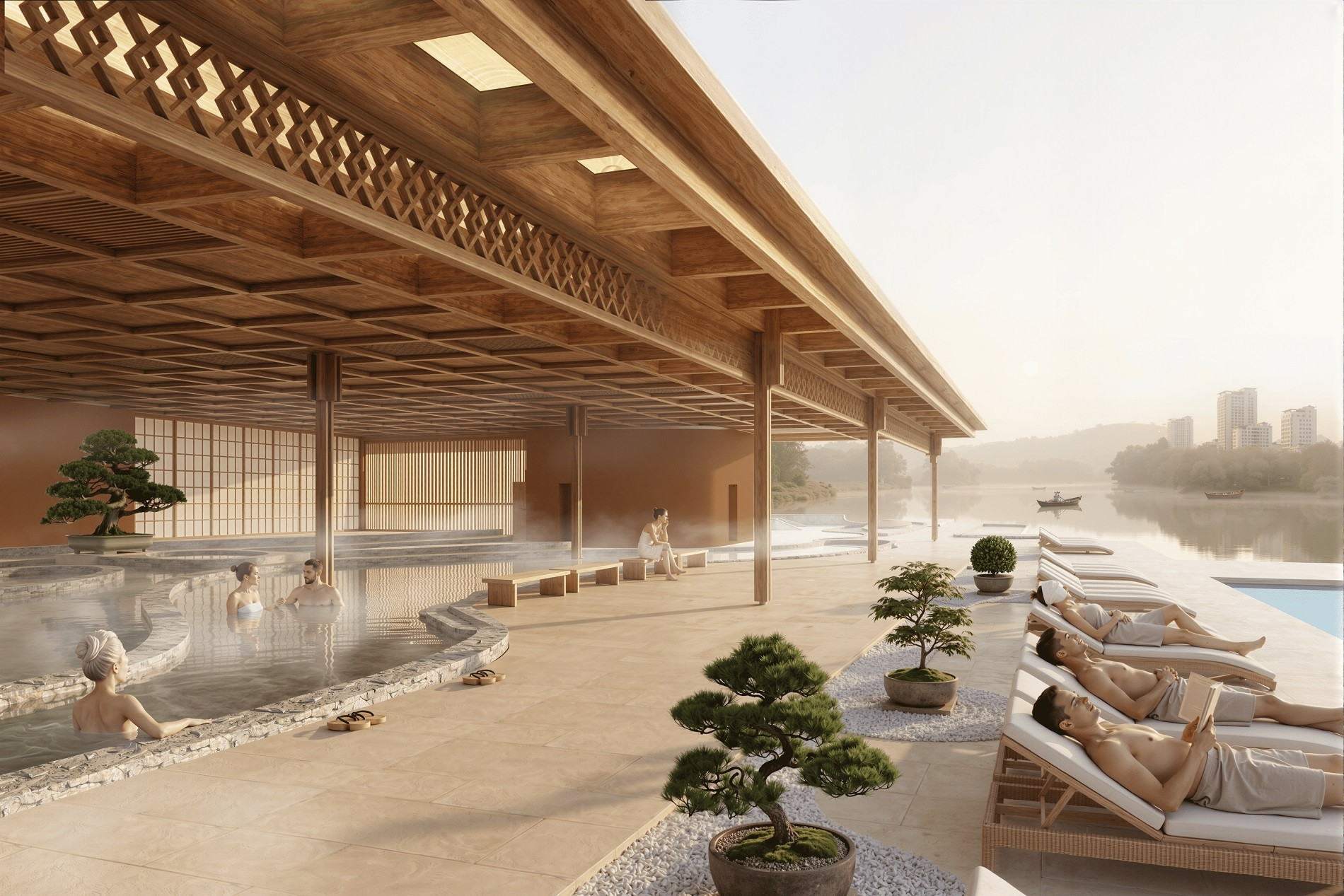 Tinh hoa khoáng nóng tại Onsen 3, Charmora City Nam Nha Trang
