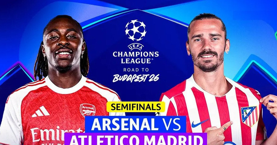 Trực tiếp bóng đá Arsenal vs Atletico Madrid: Bán kết Champions League
