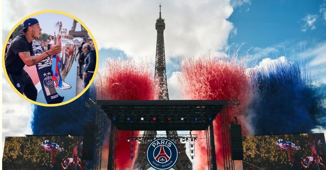 PSG rước Cúp Champions League giữa biển người Paris