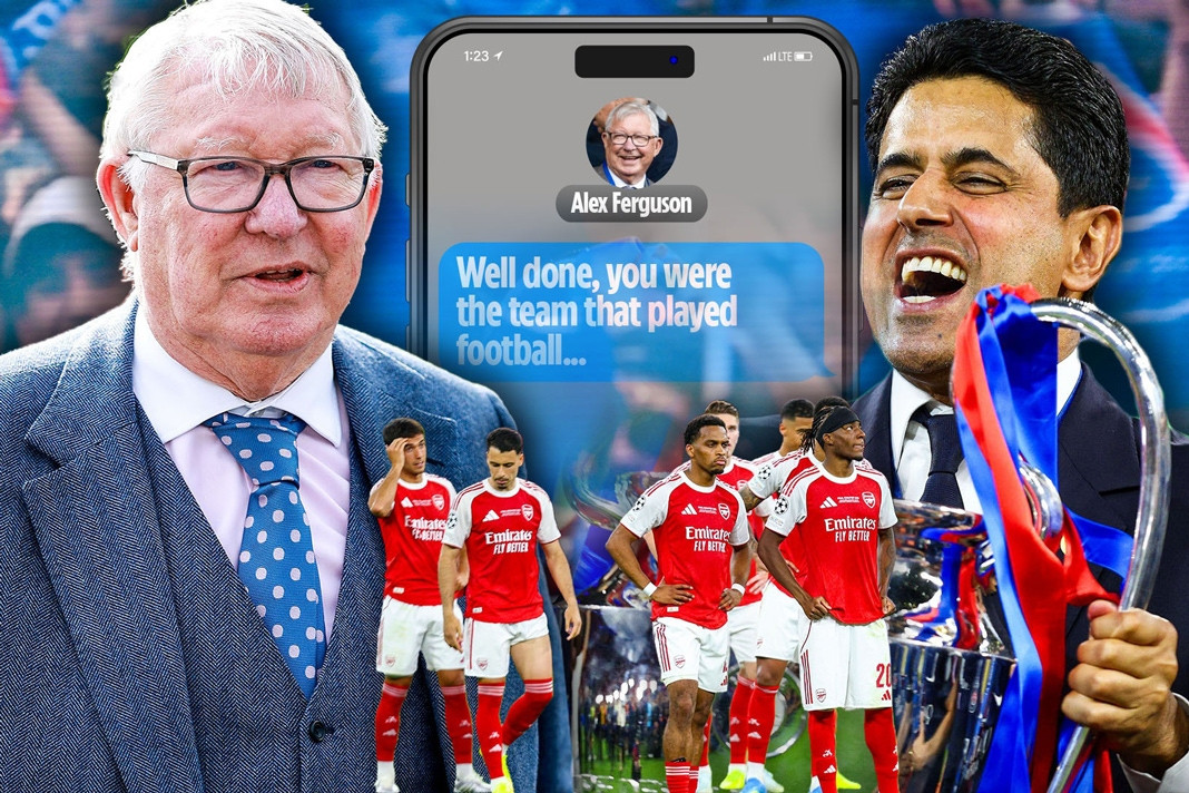 Sir Alex phê phán Arsenal trong tin nhắn gửi chủ tịch PSG