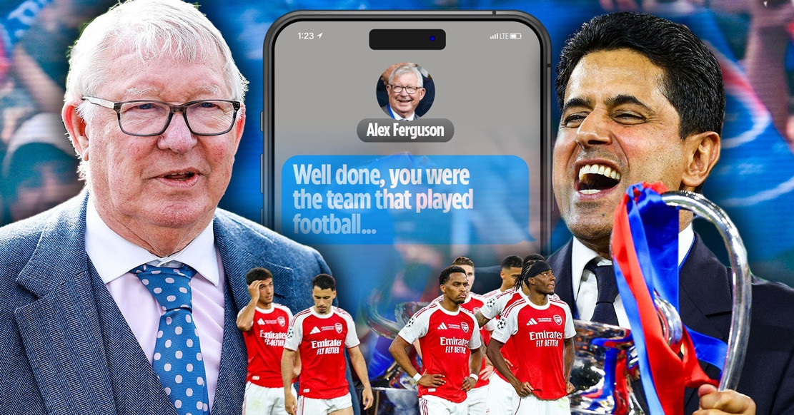 Sir Alex phê phán Arsenal trong tin nhắn gửi chủ tịch PSG