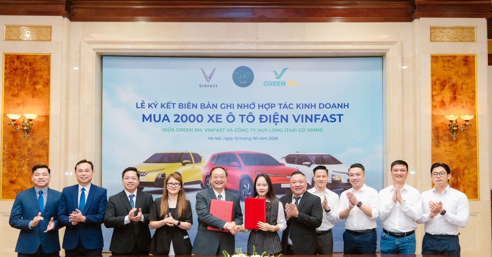 Huy Long ‘bắt tay’ Green SM đưa 2000 ô tô VinFast vào kinh doanh vận tải