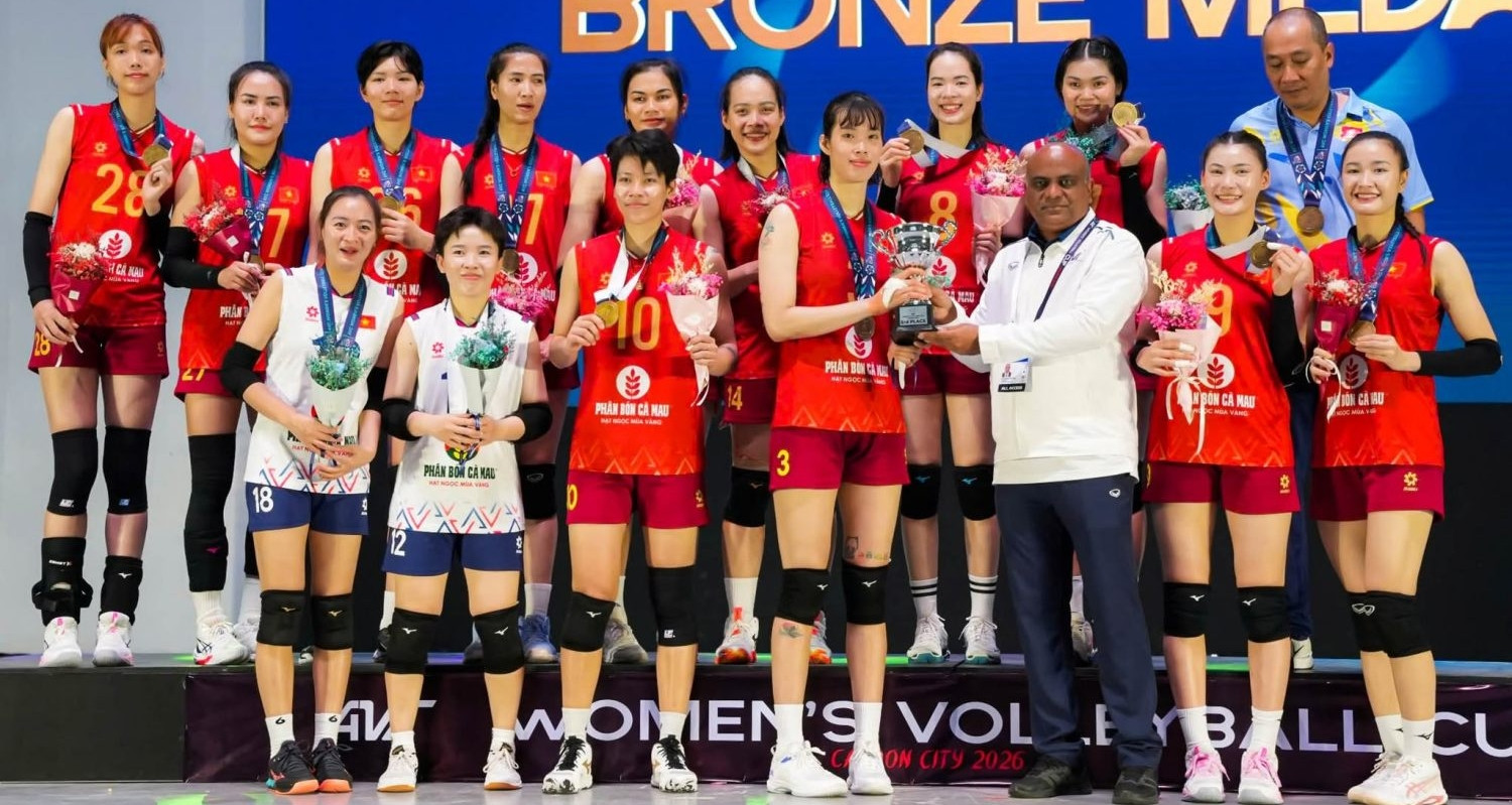 Bóng chuyền nữ Việt Nam thắng áp đảo, giành hạng 3 AVC Nations Cup