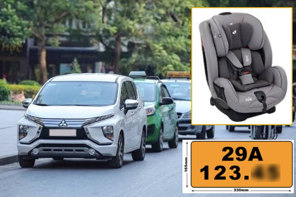 Chủ xe mách nhau đổi biển số ô tô từ trắng sang vàng để 'né' quy định ghế trẻ em