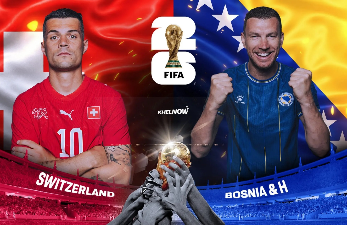 Trực tiếp bóng đá Thuỵ Sĩ vs Bosnia & Herzegovina: Dzeko đối đầu Xhaka