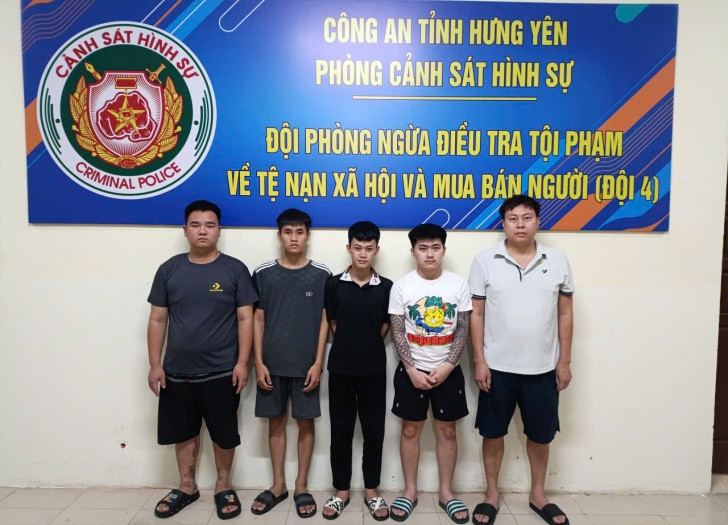 Các đối tượng tại cơ quan Công an..jpeg