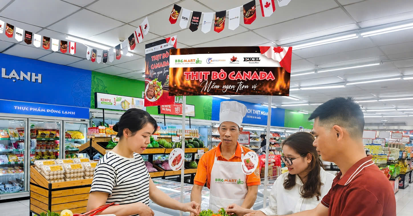 Lễ hội tháng 6: Thịt bò Canada giảm giá 20% tại hệ thống siêu thị BRGMart