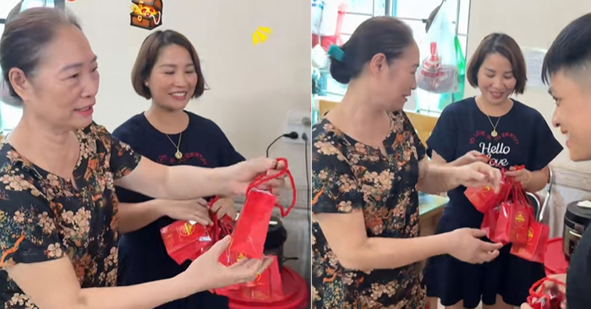 Bà nội U70 gọi 9 cháu về ăn cơm, bất ngờ trao mỗi người 1 chỉ vàng