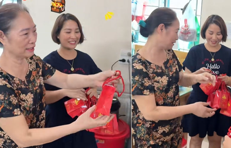 Bà nội U70 gọi 9 cháu về ăn cơm, bất ngờ trao mỗi người 1 chỉ vàng
