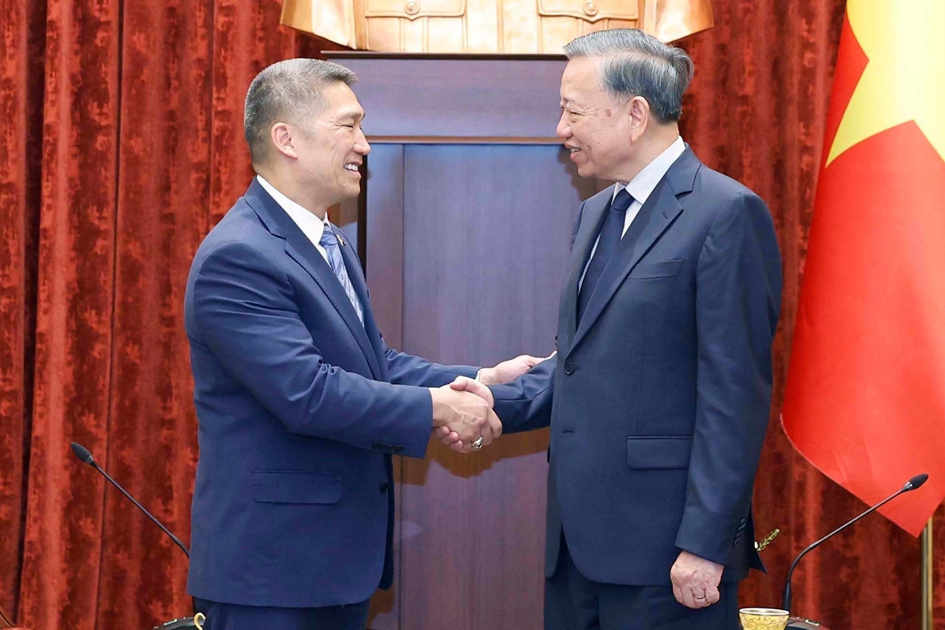 Tổng Bí thư, Chủ tịch nước Tô Lâm tiếp Quyền Bộ trưởng Bộ Hải quân Mỹ Hùng Cao