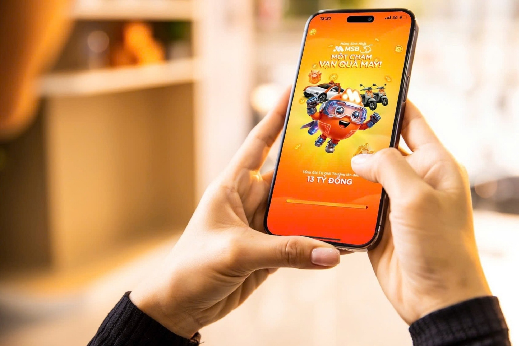 Cơ hội trúng thưởng 13 tỷ đồng trên siêu ứng dụng MSB Digital Bank