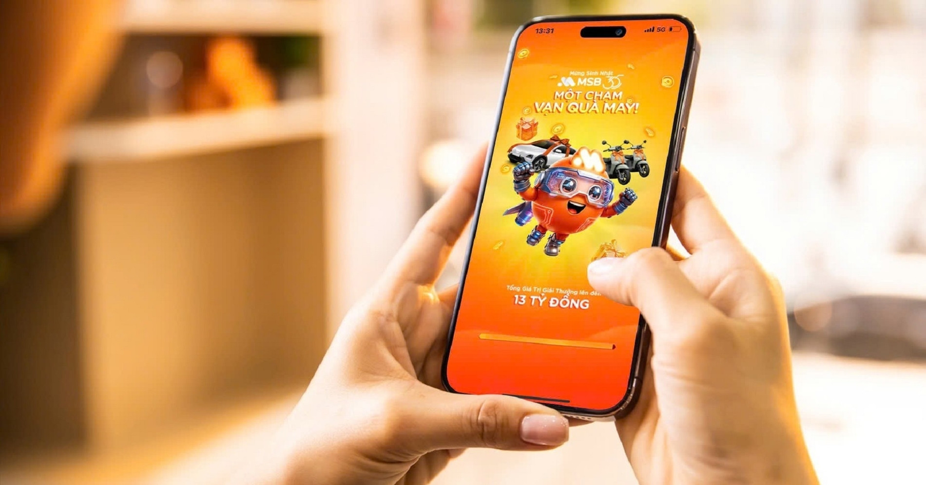 Cơ hội trúng thưởng 13 tỷ đồng trên siêu ứng dụng MSB Digital Bank