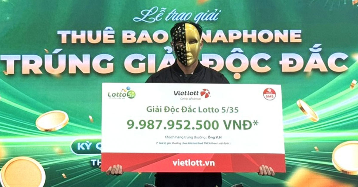 Người đàn ông trúng độc đắc Vietlott gần 10 tỷ nhờ chọn số theo giấc mơ