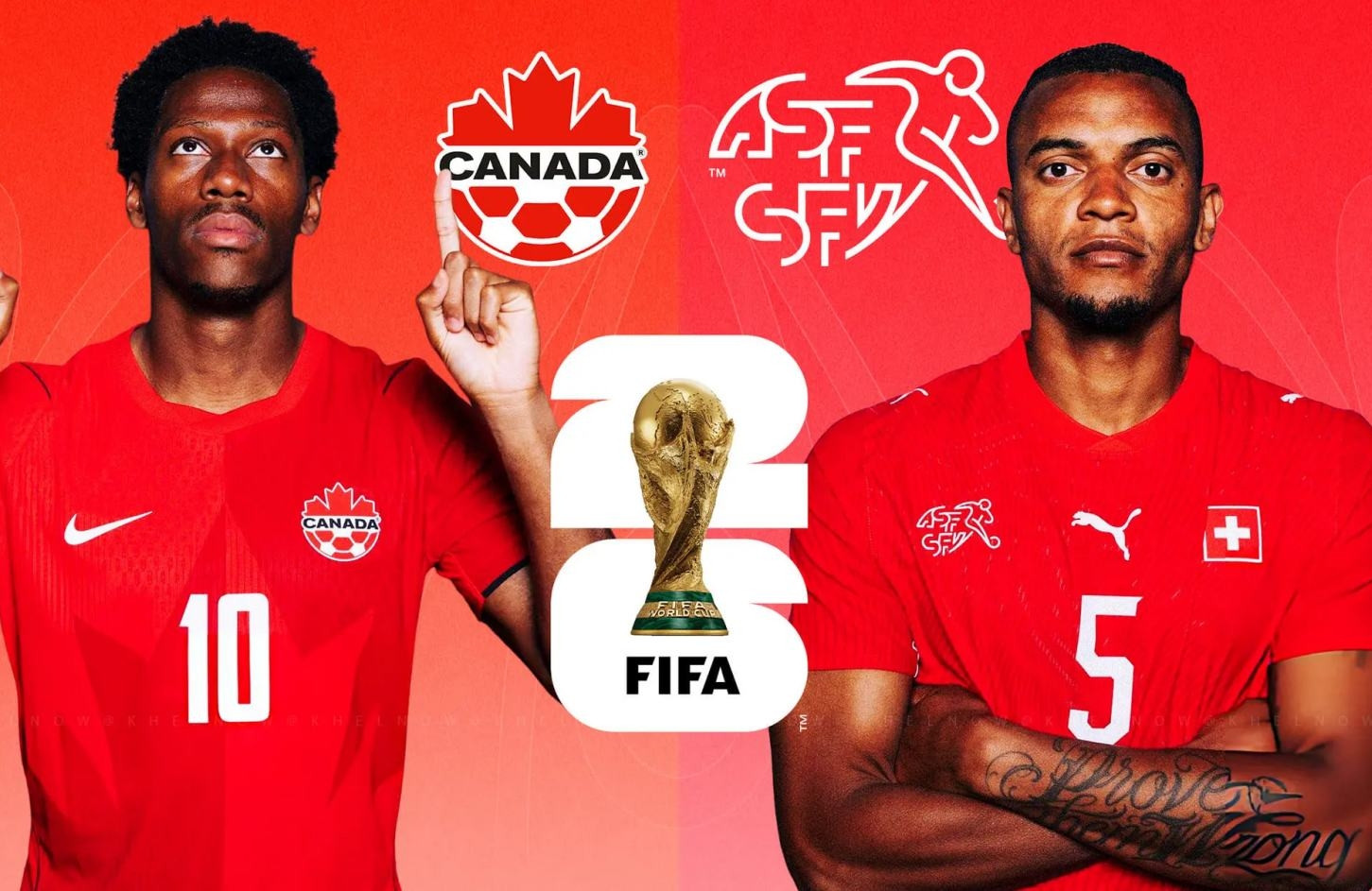 Link xem trực tiếp bóng đá Thụy Sĩ vs Canada, 2h ngày 25/6