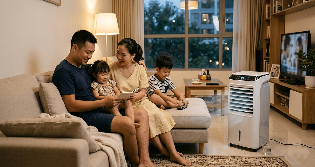 Cách sử dụng quạt điều hòa vừa mát vừa tiết kiệm điện