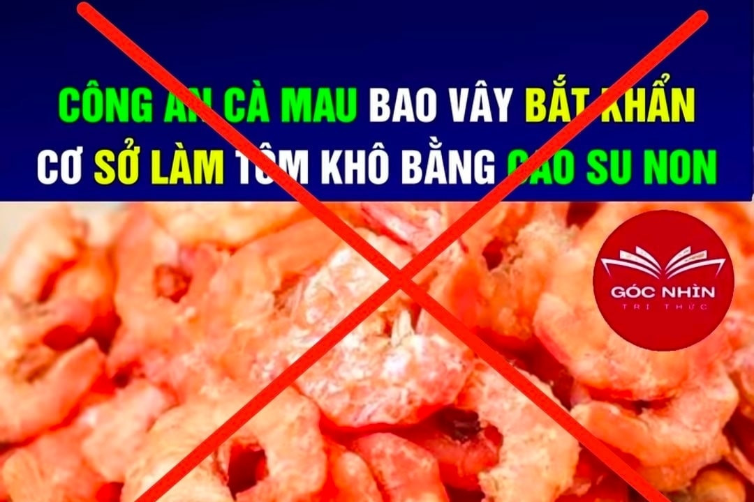 Triệu tập người đàn ông Hà Nội tung tin giả 'tôm khô Cà Mau làm bằng cao su non'